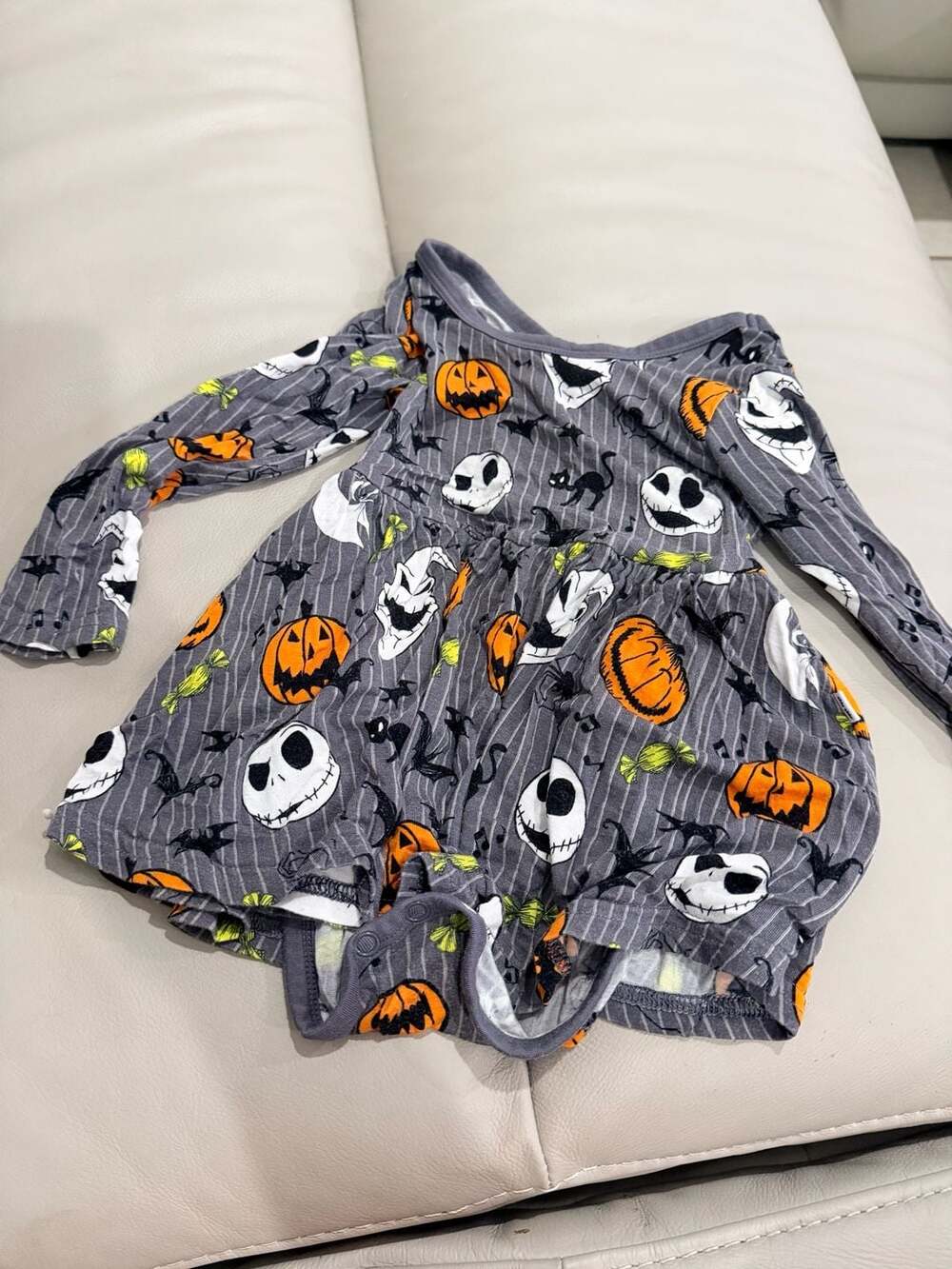 Little Sleepies Disney Nightmare Before Christmas Dress Size 18-24m Halloween